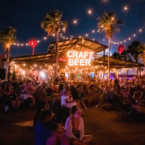 Beer Barn at night